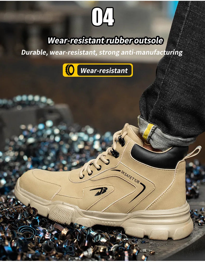 Wildking Neue Arbeitssicherheitsstiefel – Anti-Smash & Anti-Puncture mit Stahlkappe – R019