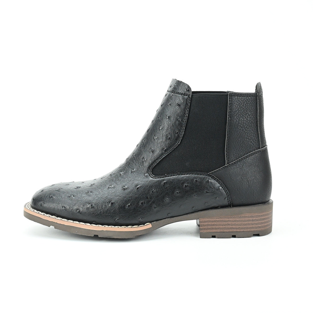 WildKing Herren Chelsea Boots mit Kamel-Muster – Strukturierte Stiefeletten B8026