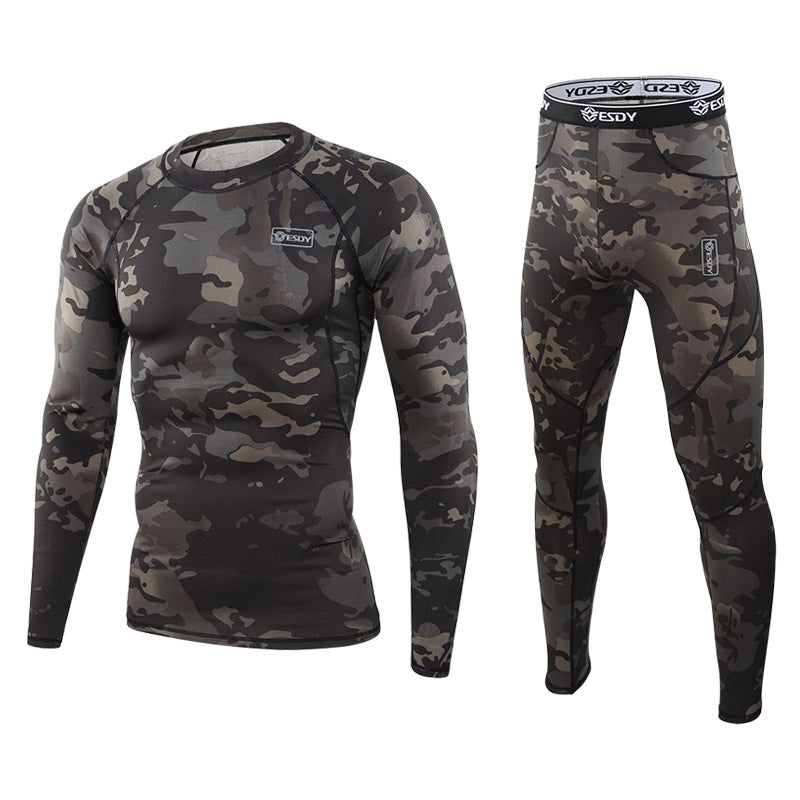 WildKing Herren Camo Thermo Schnelltrocknendes Schweißableitendes Unterwäsche Set G7