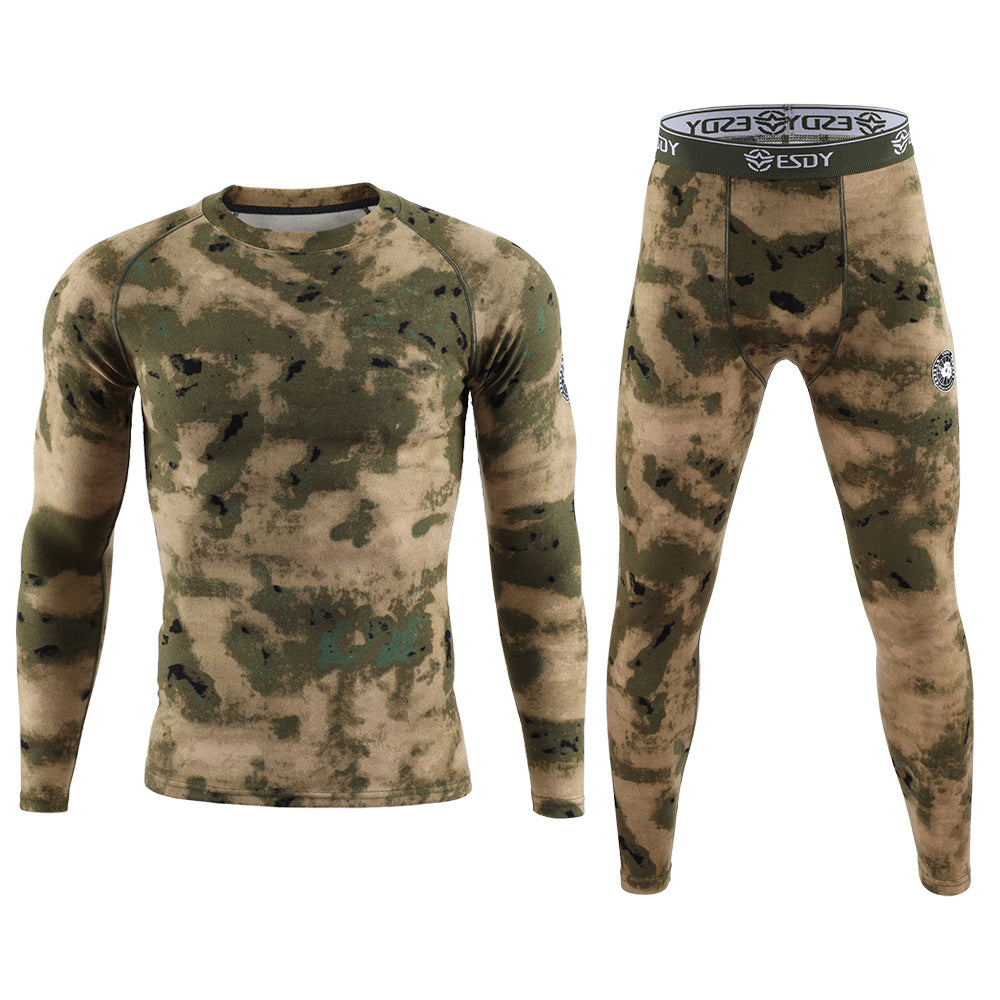 WildKing Herren Camo Thermo Schnelltrocknendes Schweißableitendes Unterwäsche Set G8