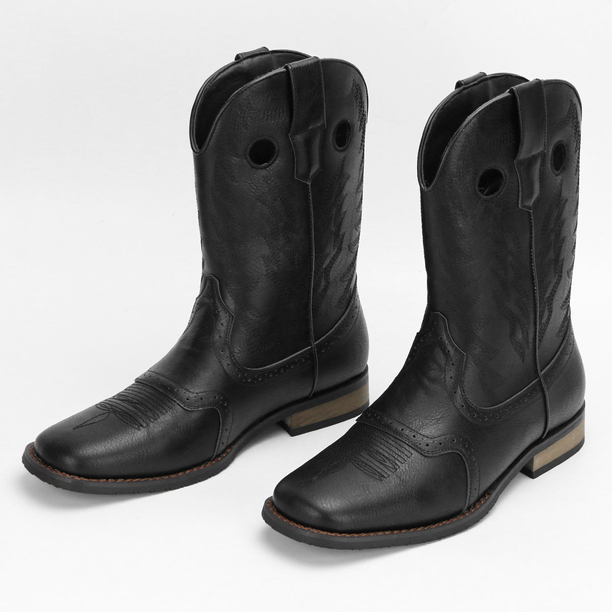 WildKing Herren Western Boots mit Stickerei – Klassische Cowboy Boots B8051