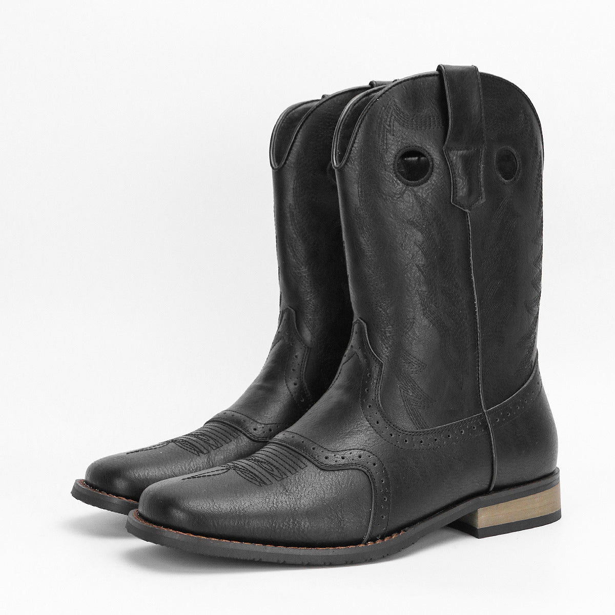 WildKing Herren Western Boots mit Stickerei – Klassische Cowboy Boots B8051