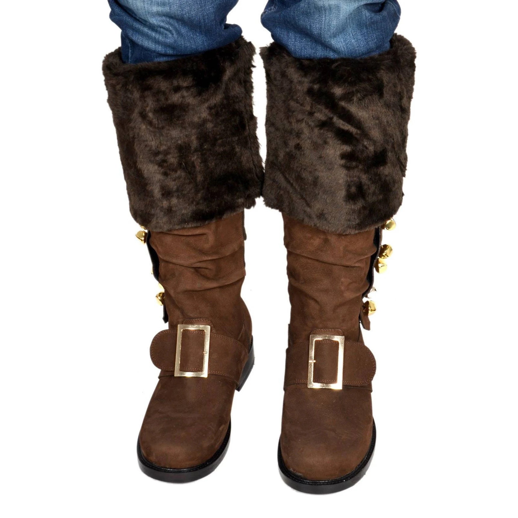 WildKing Herren Handgefertigte Renaissance Weihnachtsstiefel aus Leder 1002