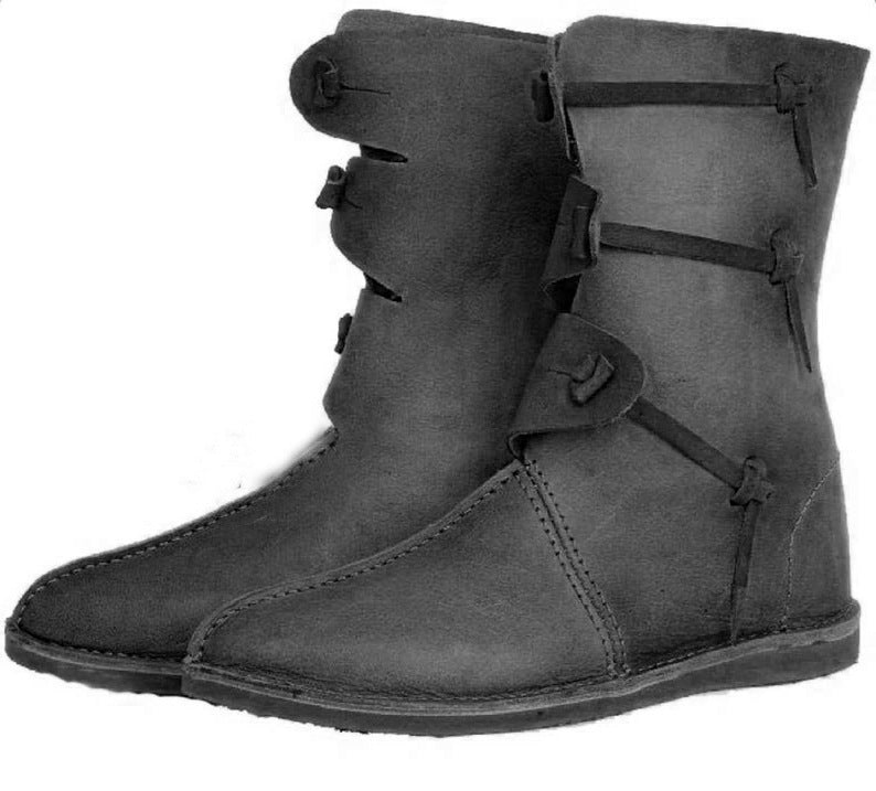 WildKing Herren Mittelalter Wikinger Piraten Stiefel B1879
