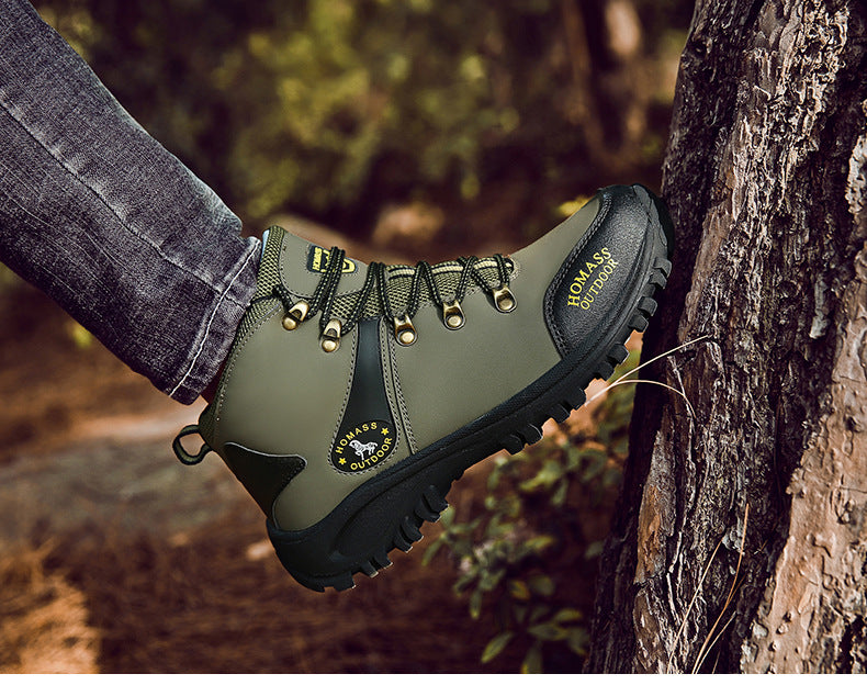 WildKing Herren Mid-Cut Stahlkappen-Wanderschuhe B2042 – Wasserdicht, Rutschfest & Robuste Outdoor-Boots