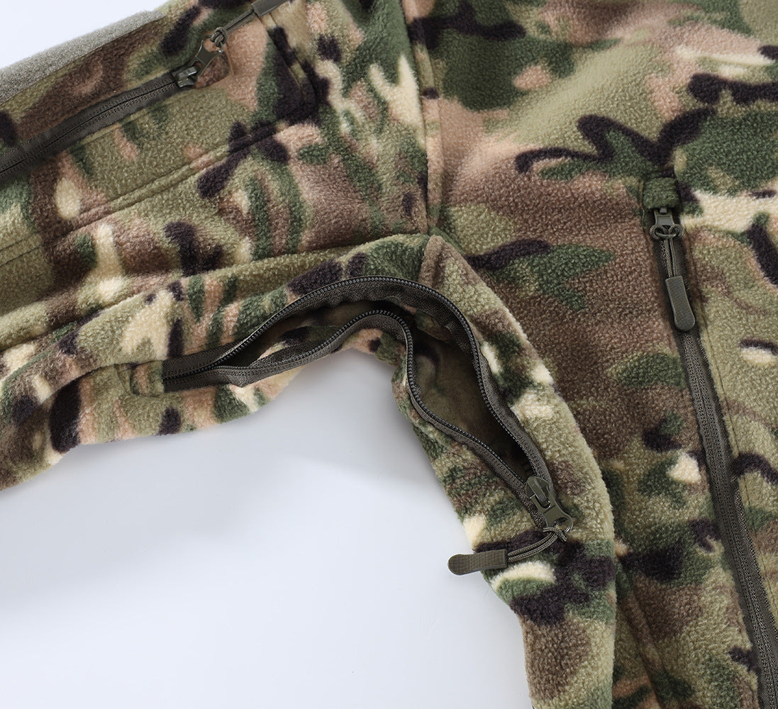 WildKing Herren Outdoor Fleece Camouflage Taktische Jacke G213