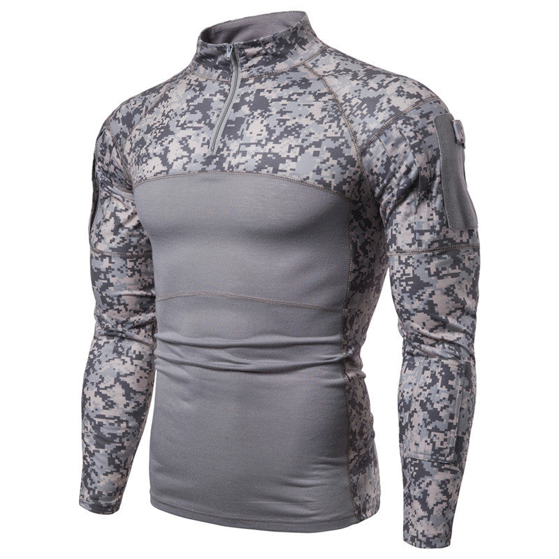 WildKing Herren Camouflage Langarmshirt Q1058 – Schnell Trocknend