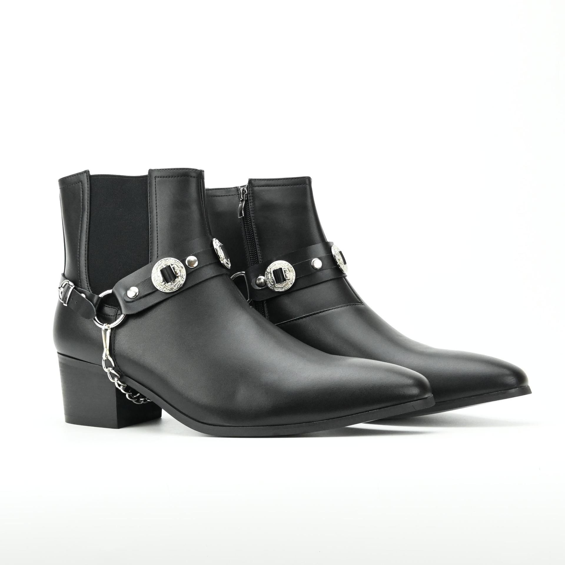 WildKing Herren Chelsea Boots mit Ringdetail – Modische Stiefeletten B7016