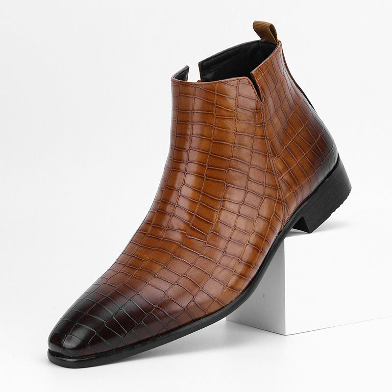 WildKing Herren Chelsea Boots mit eckiger Zehenpartie – Moderne Stiefeletten B8030
