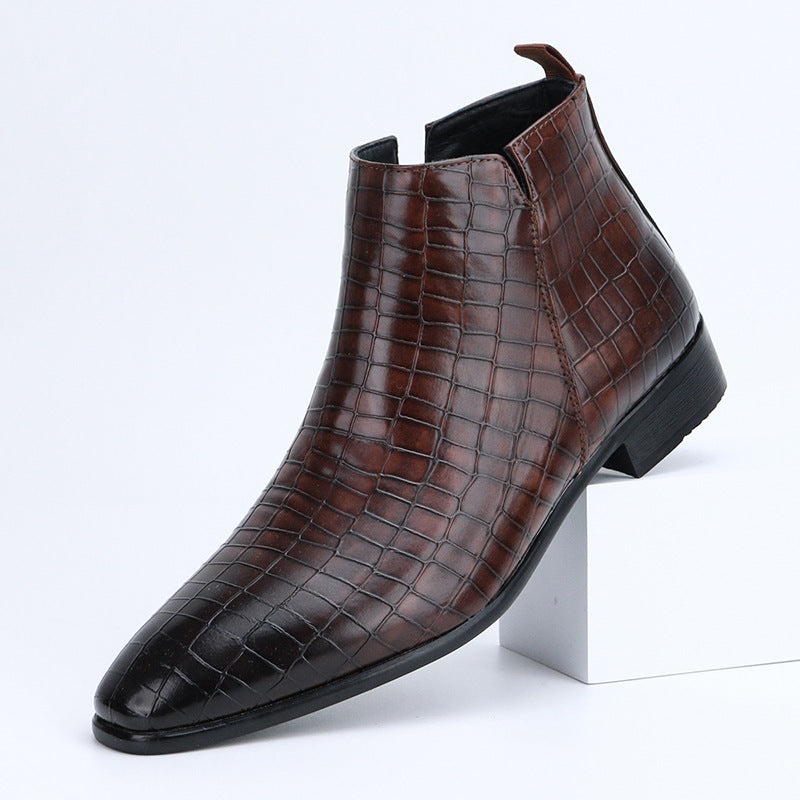 WildKing Herren Chelsea Boots mit eckiger Zehenpartie – Moderne Stiefeletten B8030