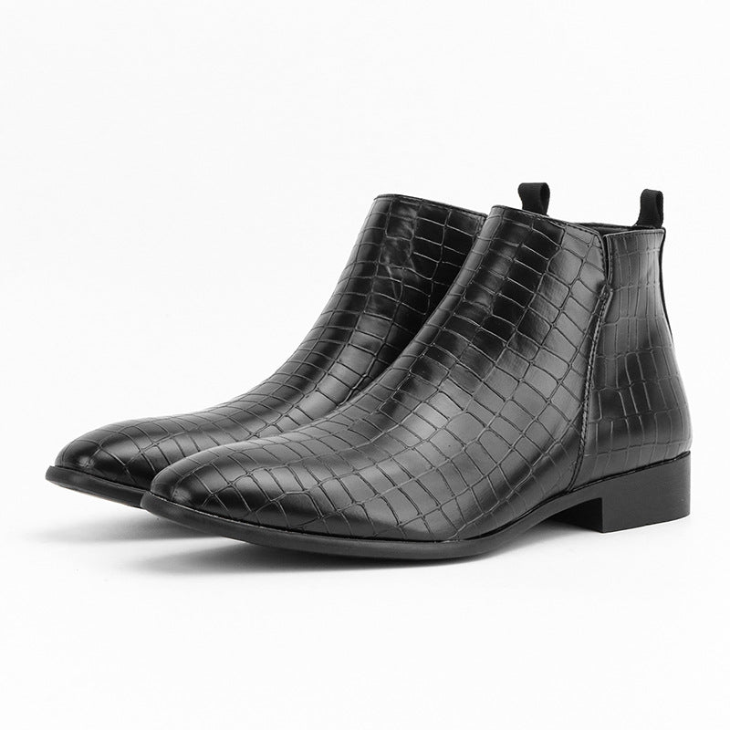 WildKing Herren Chelsea Boots mit eckiger Zehenpartie – Moderne Stiefeletten B8030