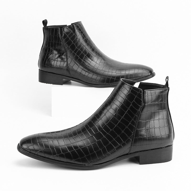 WildKing Herren Chelsea Boots mit eckiger Zehenpartie – Moderne Stiefeletten B8030