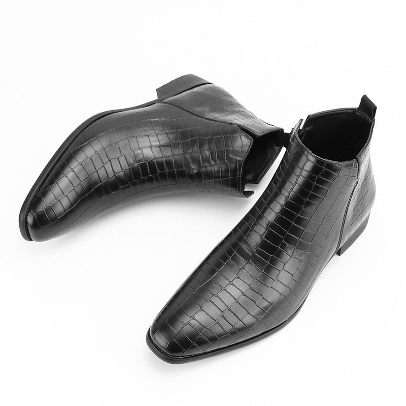 WildKing Herren Chelsea Boots mit eckiger Zehenpartie – Moderne Stiefeletten B8030