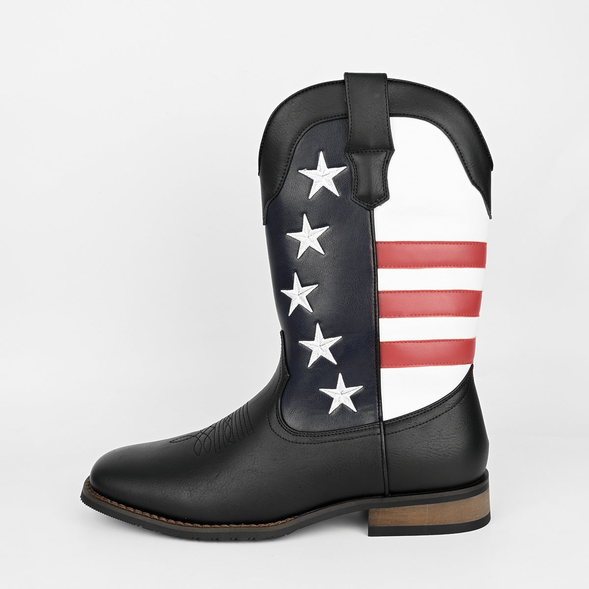 WildKing Herren Western Cowboy Boots mit Stern-Detail – Markante Westernstiefel B8046