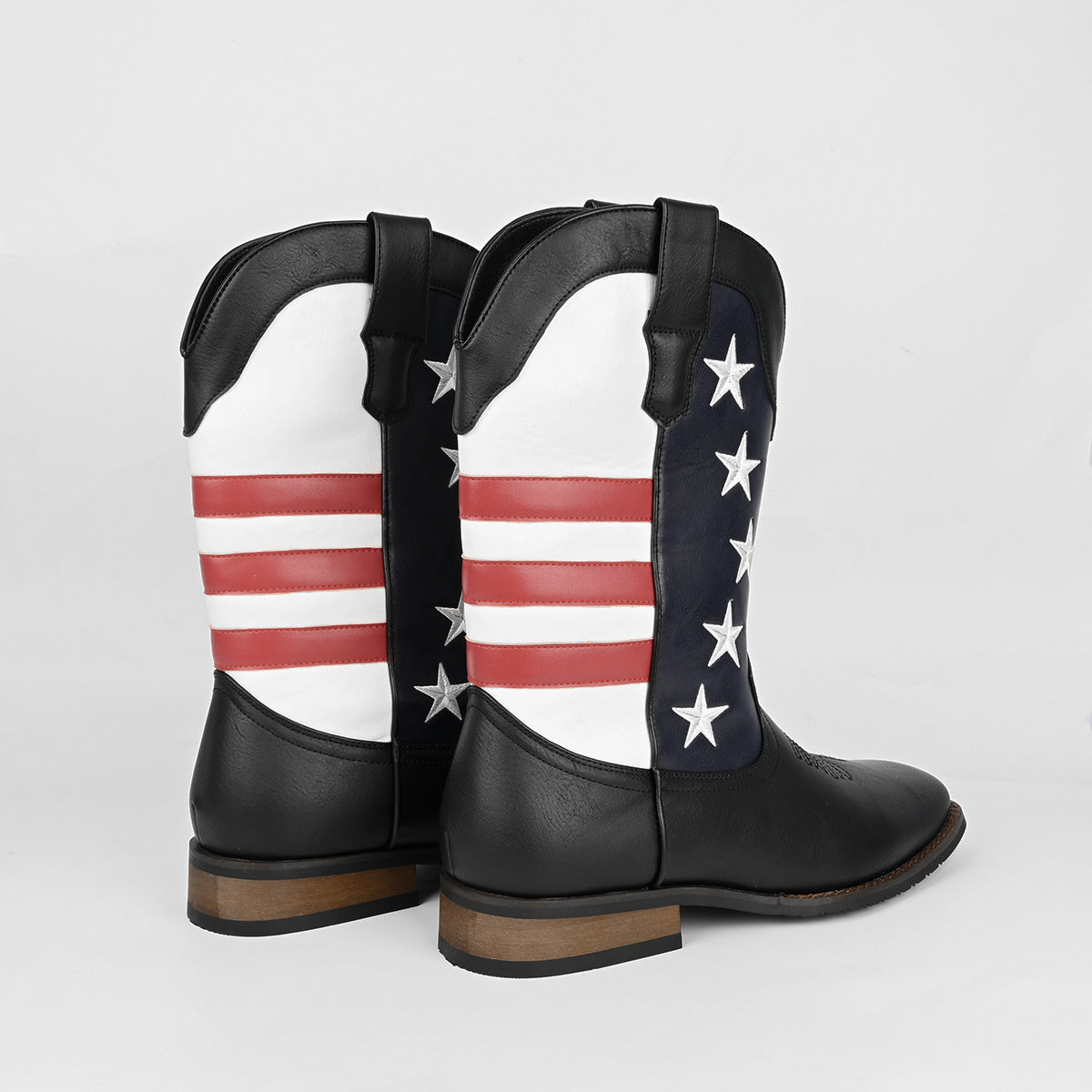 WildKing Herren Western Cowboy Boots mit Stern-Detail – Markante Westernstiefel B8046
