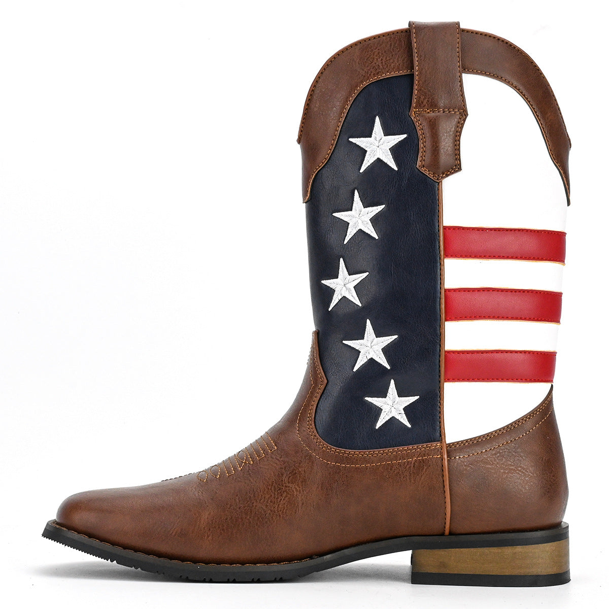 WildKing Herren Western Cowboy Boots mit Stern-Detail – Markante Westernstiefel B8046