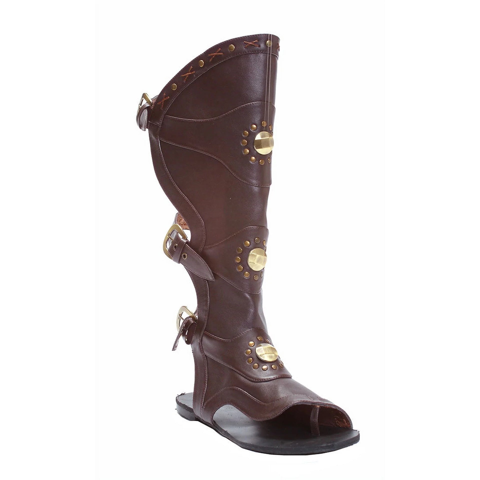 WildKing Herren Gladiator-Sandalen mit Nieten – Mittelalter & Renaissance High-Top Sandalen B5671