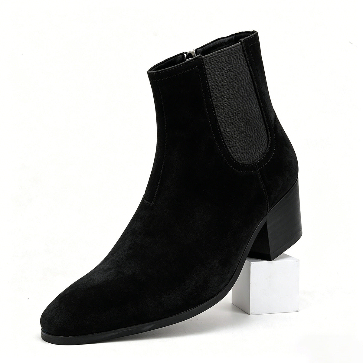 WildKing Herren Chelsea Boots aus Veloursleder – Klassische Wildleder-Stiefeletten B8010