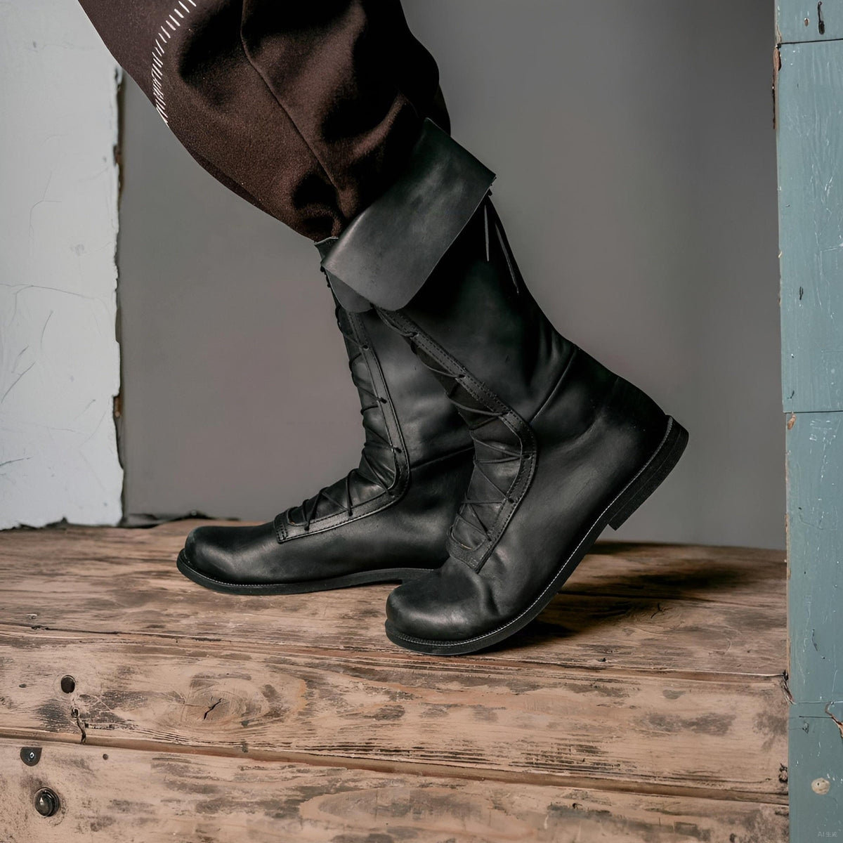 WildKing Herren Vintage Mittelalter Renaissance Stiefel B1540