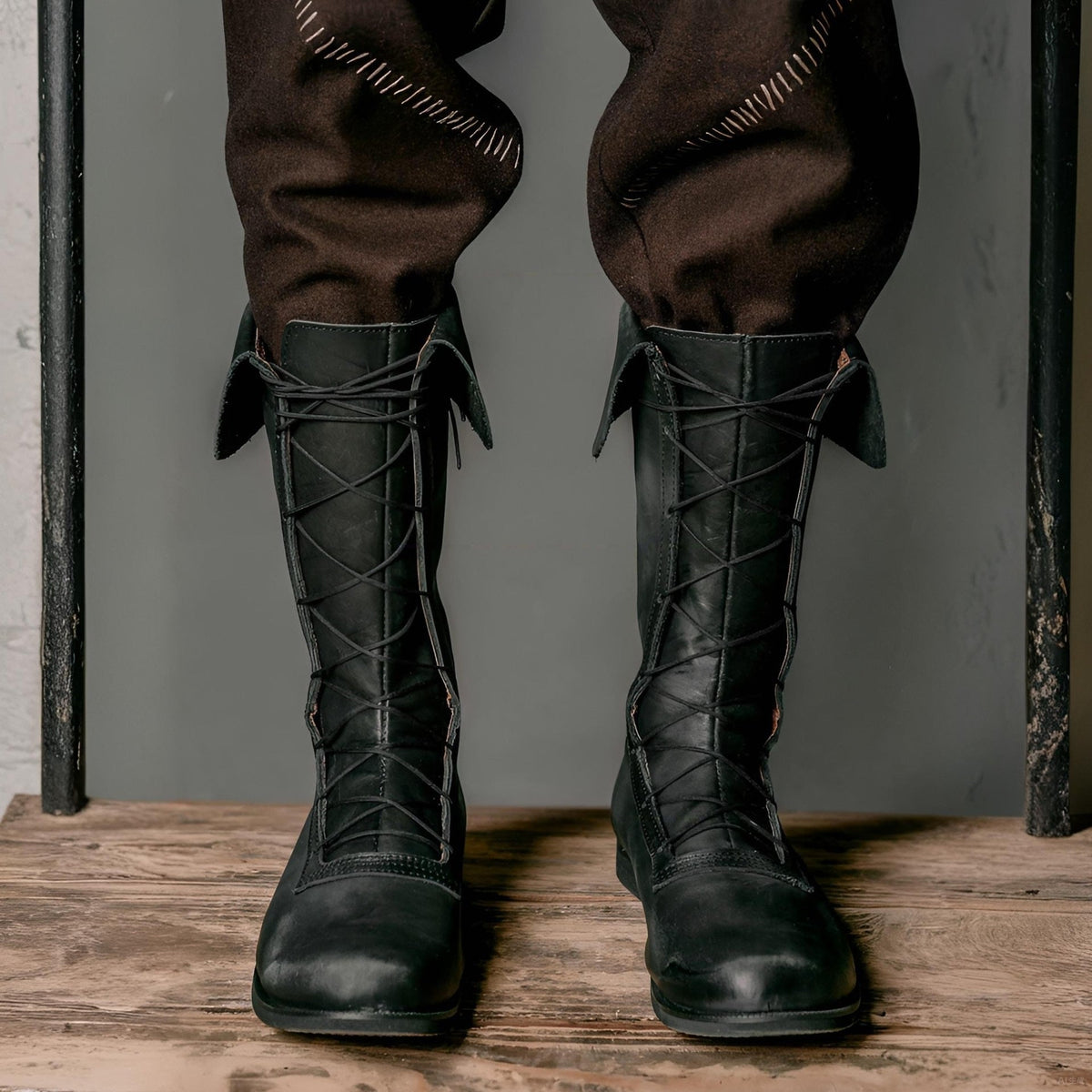 WildKing Herren Vintage Mittelalter Renaissance Stiefel B1540
