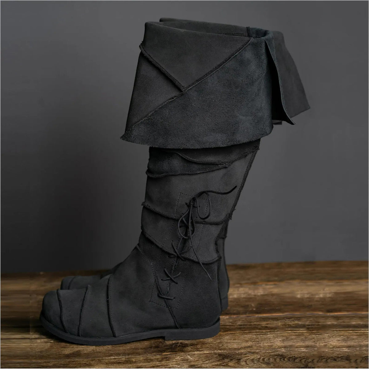 WildKing Herren Vintage Mittelalter Renaissance Stiefel B1545