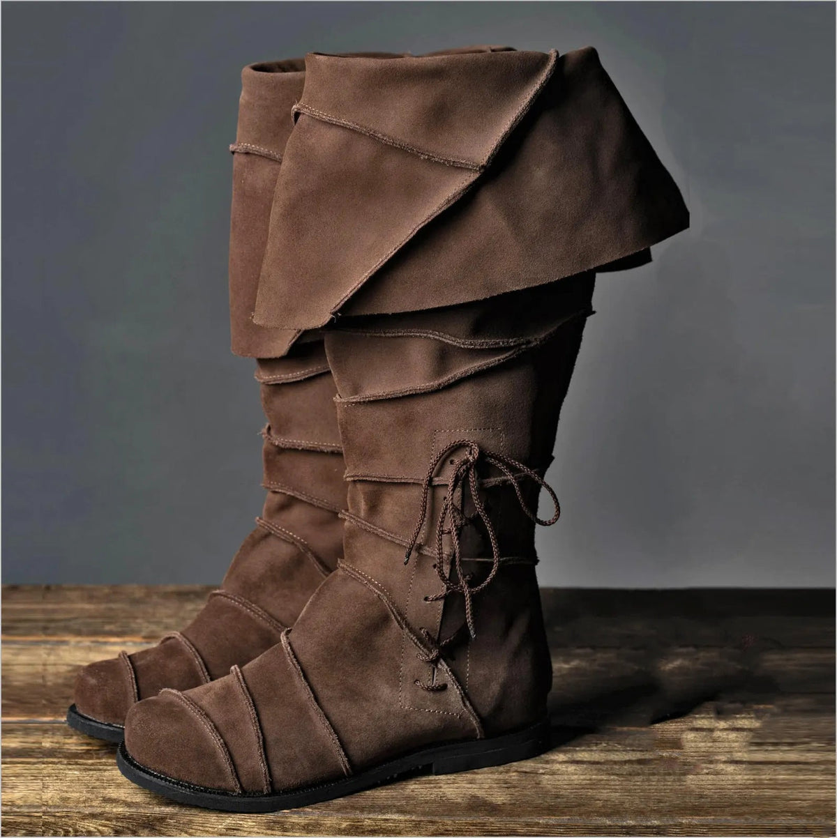 WildKing Herren Vintage Mittelalter Renaissance Stiefel B1545