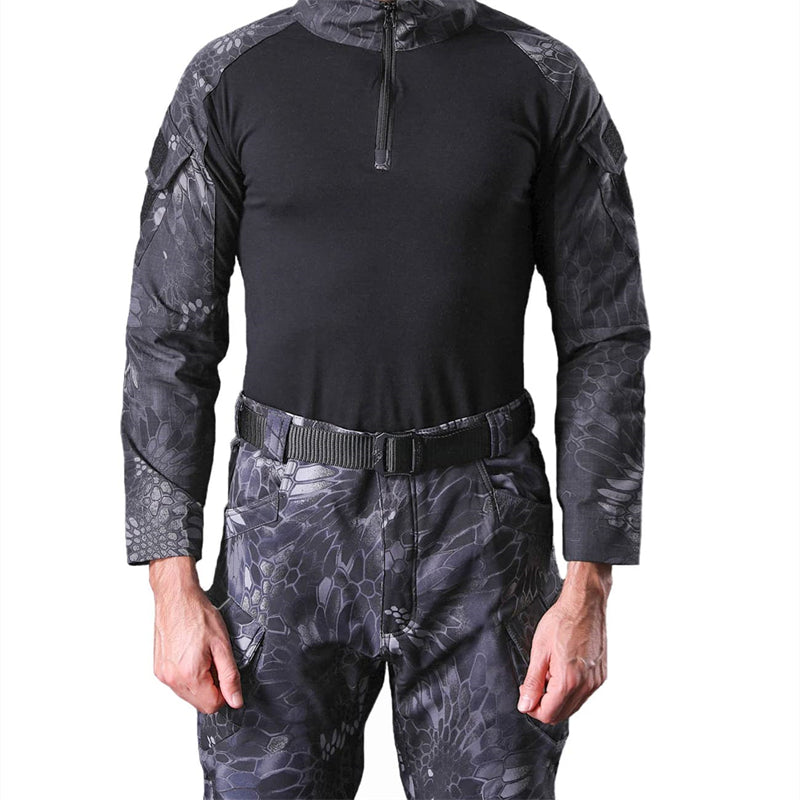Wildking Herren Outdoor Combat Shirt Black Python