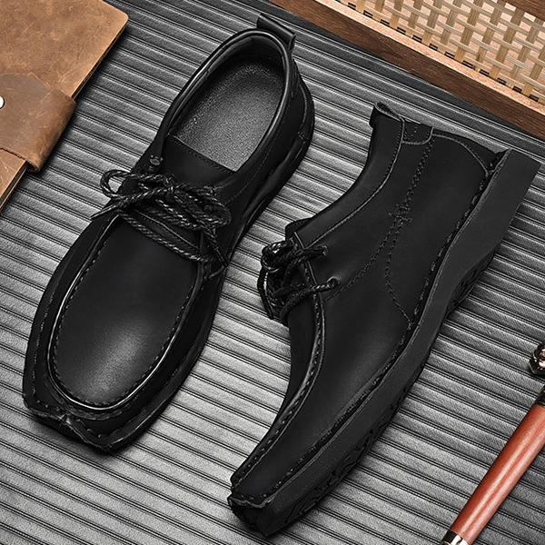 WildKing Herren Erhöhte Leder-Loafers mit Weicher Sohle, Rutschfest und Schnürung B5876
