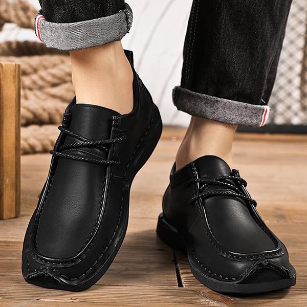 WildKing Herren Erhöhte Leder-Loafers mit Weicher Sohle, Rutschfest und Schnürung B5876