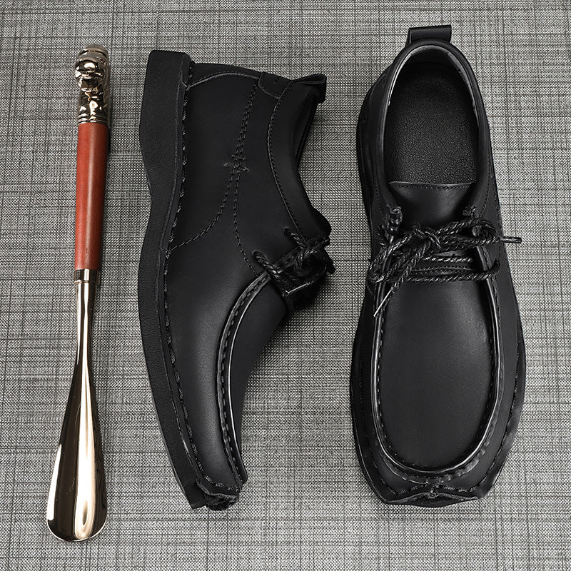 WildKing Herren Erhöhte Leder-Loafers mit Weicher Sohle, Rutschfest und Schnürung B5876