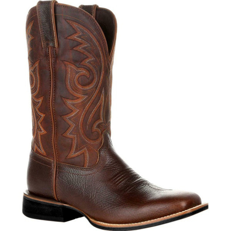 Wildking High-Top Bestickte Retro Western Cowboy Stiefel 8802 – Weite Spitze