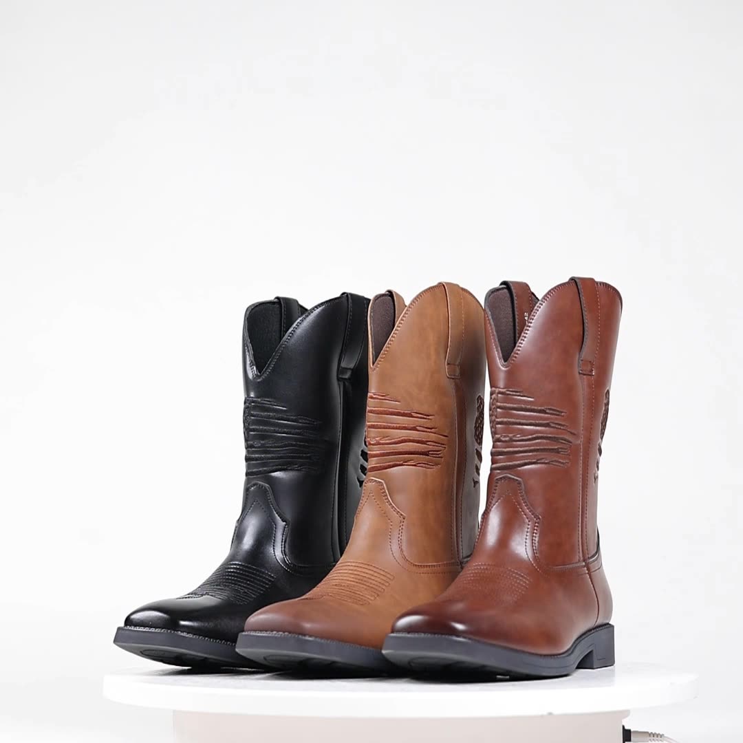 Wildking Herren Retro Western Cowboy Boots 8702