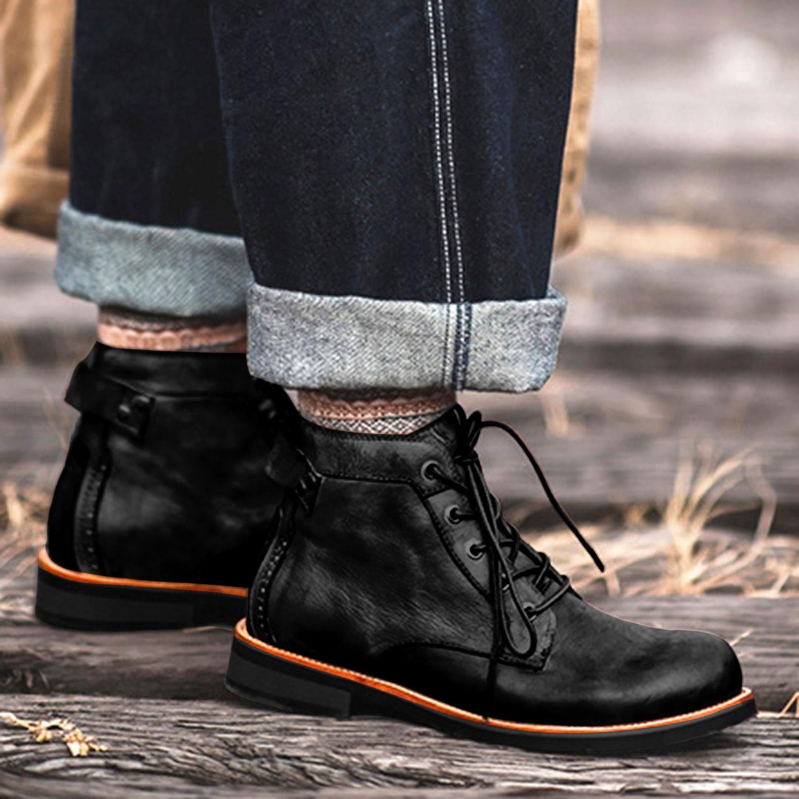 Wildking Herren Business Leder Western Cowboy Boots 6078