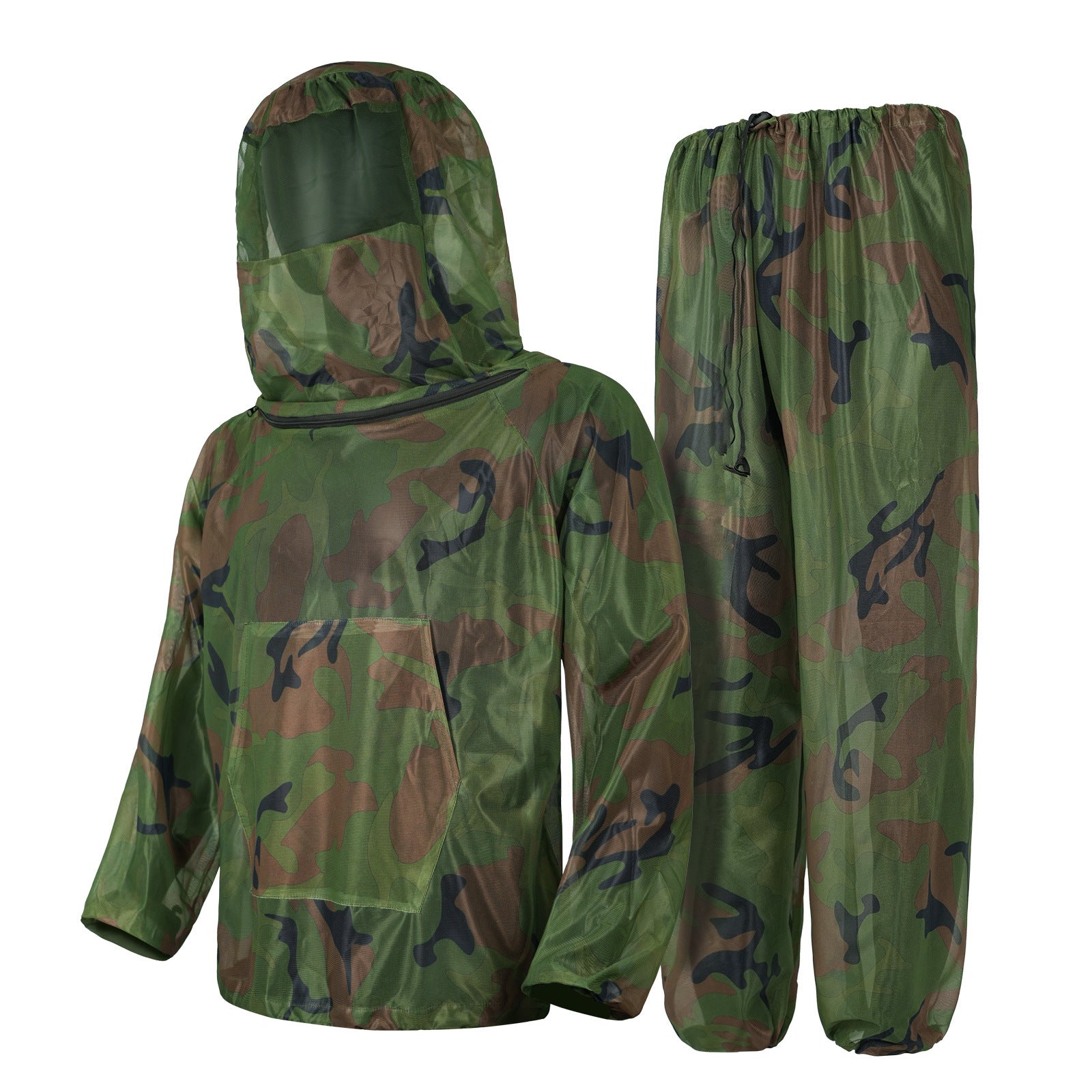 WildKing Herren Camo Abenteuer-Moskitonetz-Anzug – Kapuzen-Set für Camping, Wandern & Insektenschutz