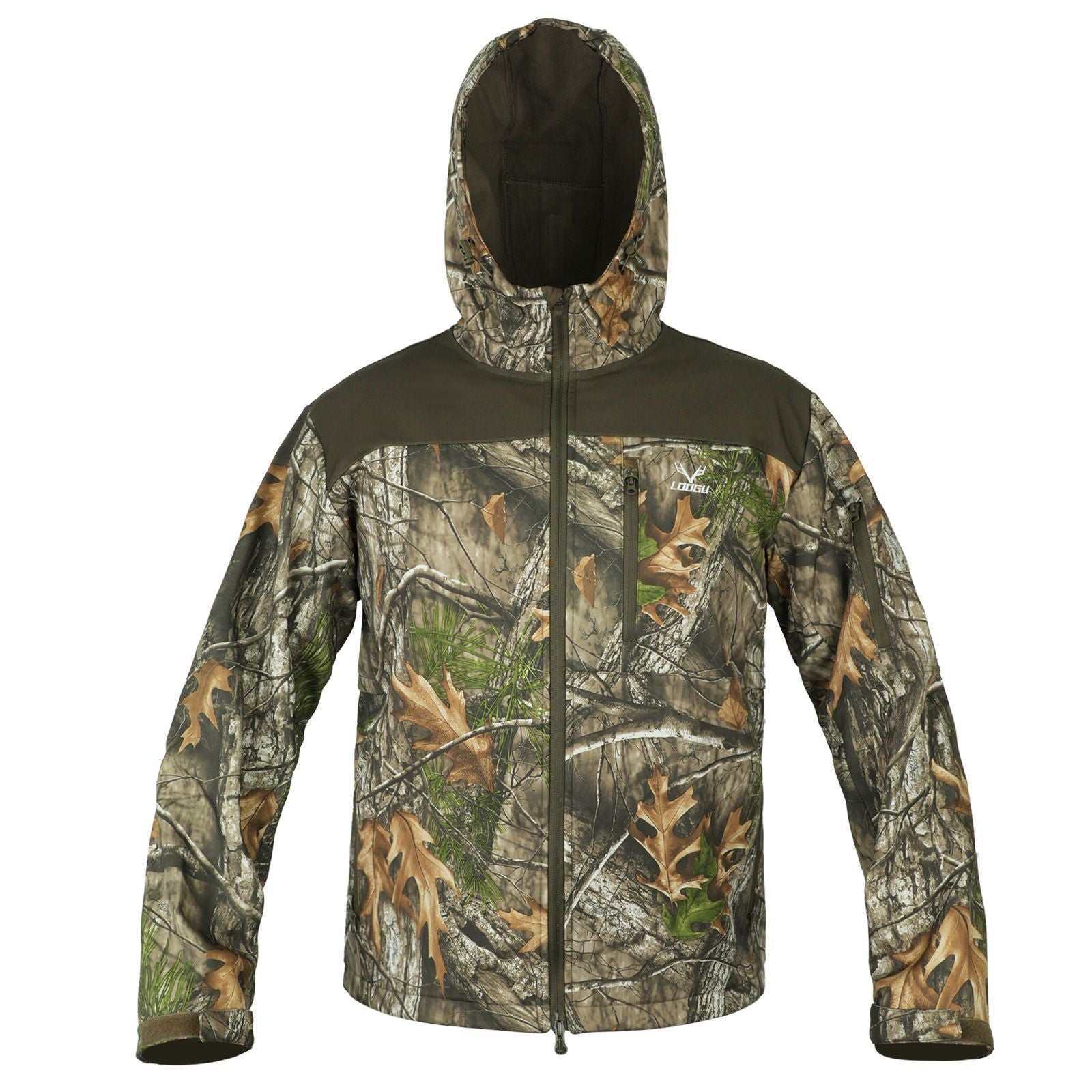 Wildking Herren Camouflage Locker Geschnittene Softshell-Jacke mit Kapuze – Wasserdicht, Antistatisch & Abriebfest – B272