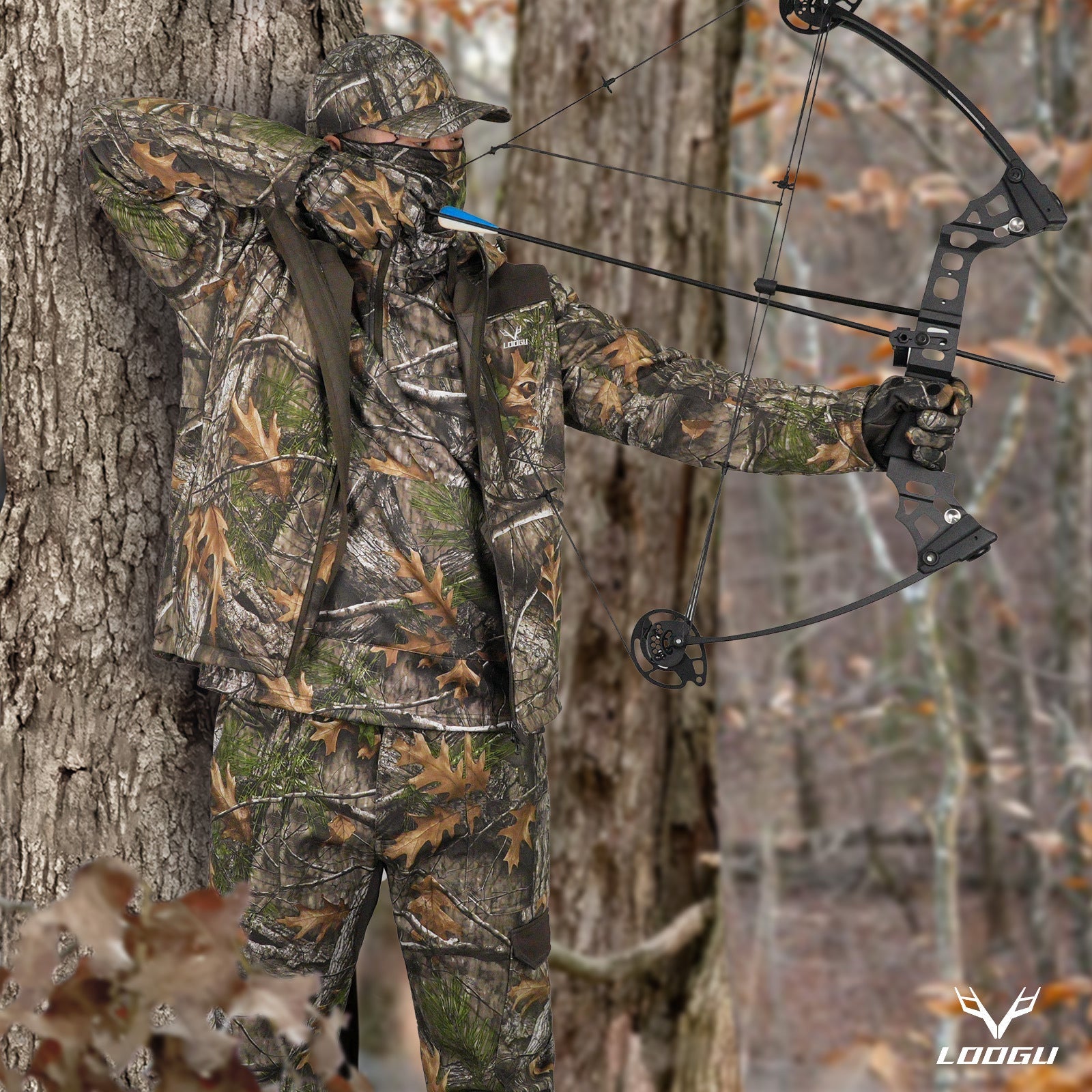 Wildking Herren Camouflage Locker Geschnittene Softshell-Jacke mit Kapuze – Wasserdicht, Antistatisch & Abriebfest – B272