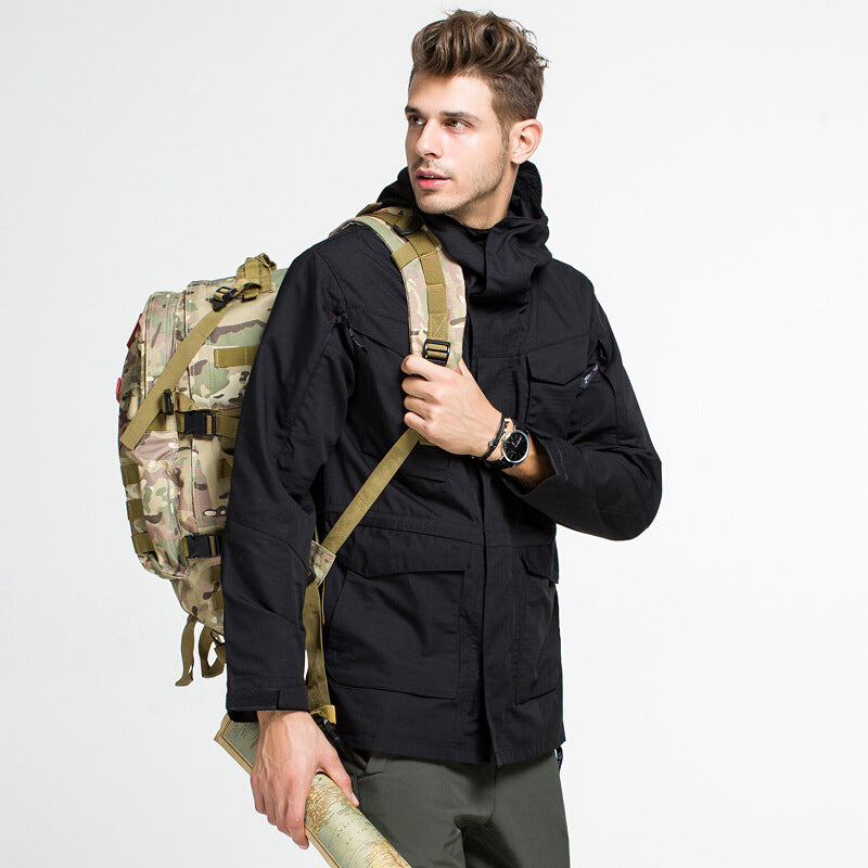 Wildking Herren Camouflage Bergsteiger-Jacke – Wasserdicht & Robust – M65