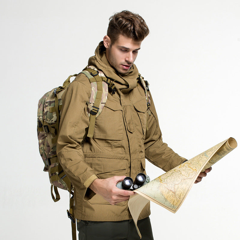 Wildking Herren Camouflage Bergsteiger-Jacke – Wasserdicht & Robust – M65