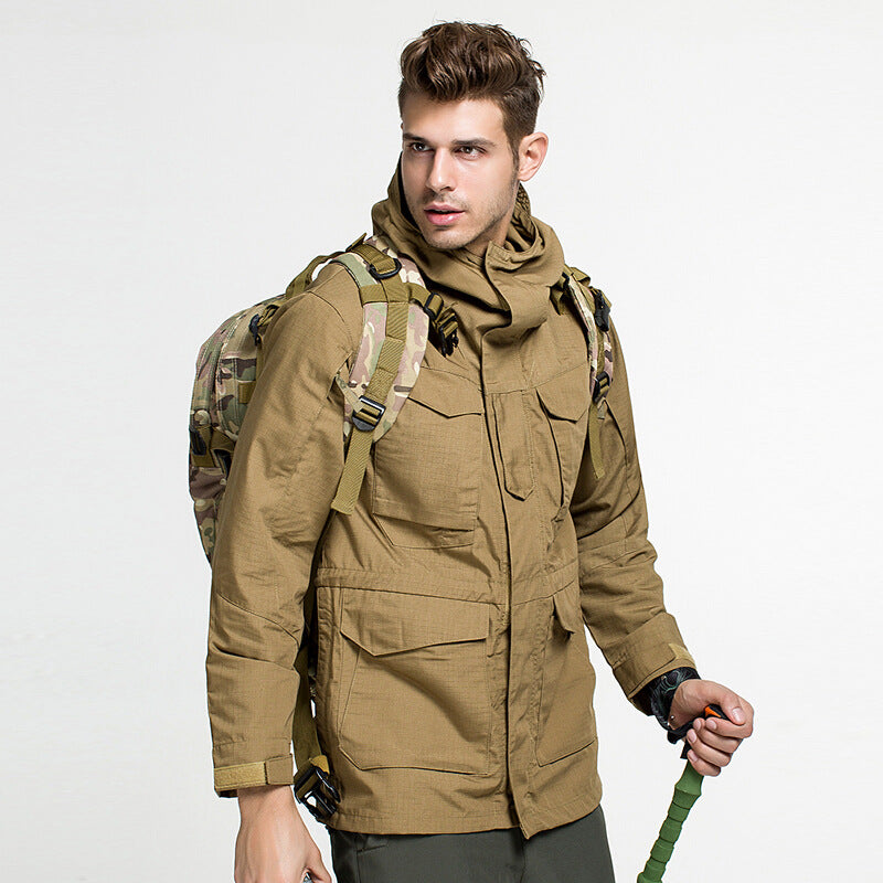 Wildking Herren Camouflage Bergsteiger-Jacke – Wasserdicht & Robust – M65