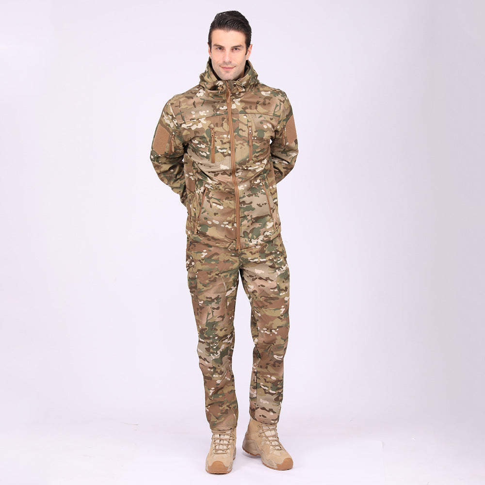 Wildking Herren Camouflage Softshell-Bergsteigerjacke – Wasserdicht & Winddicht – A013-Camo