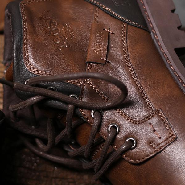 WildKing Herren Leder Schnürstiefel 3998 – Spitzzehe, Knöchelhoch