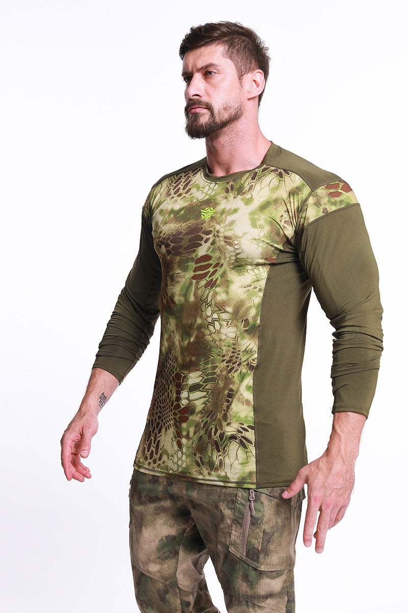 WildKing Herren Tactical Langarmshirt Q1060 – Schnell Trocknend, Camouflage