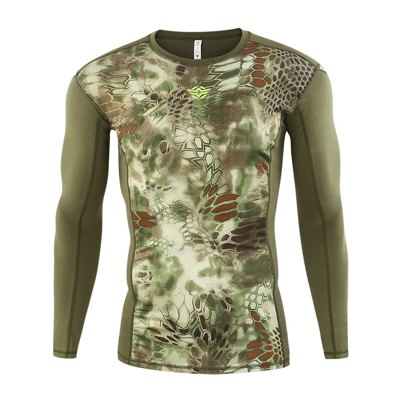WildKing Herren Tactical Langarmshirt Q1060 – Schnell Trocknend, Camouflage