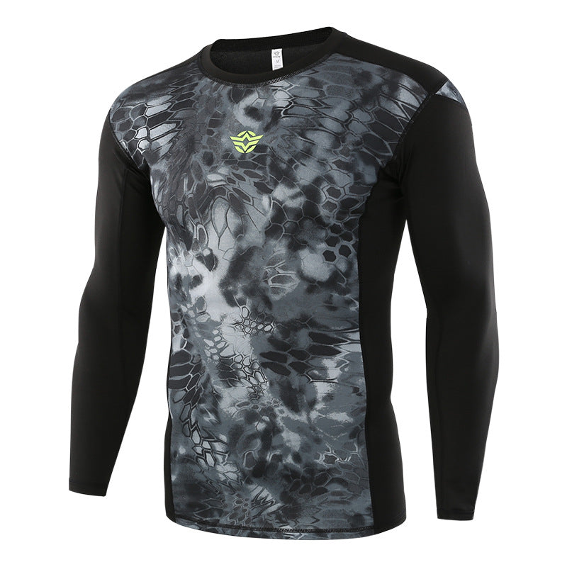 WildKing Herren Tactical Langarmshirt Q1060 – Schnell Trocknend, Camouflage