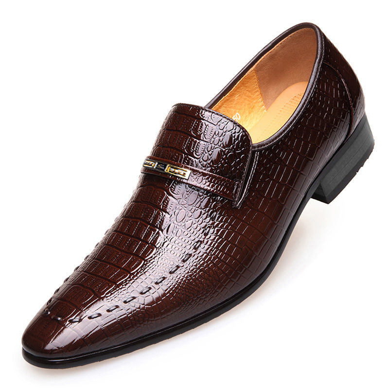WildKing Herren Business- & Freizeit-Lederschuhe 3195 – Kroko-Prägung, Stilvoll & Bequem