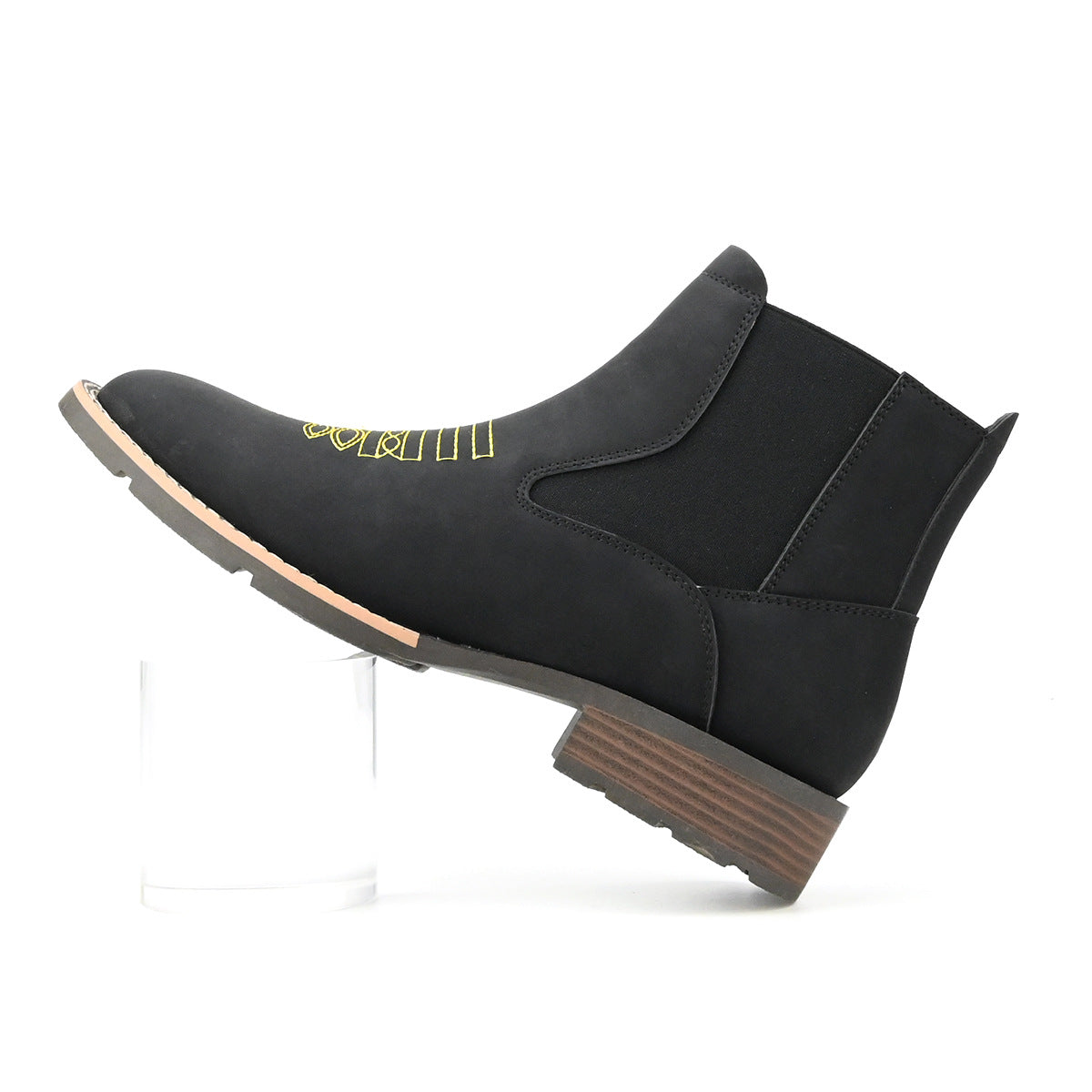 Wildking Herren Bestickte Slip-On Chelsea Boots B3045 – Stilvolle Stiefeletten mit Charakter
