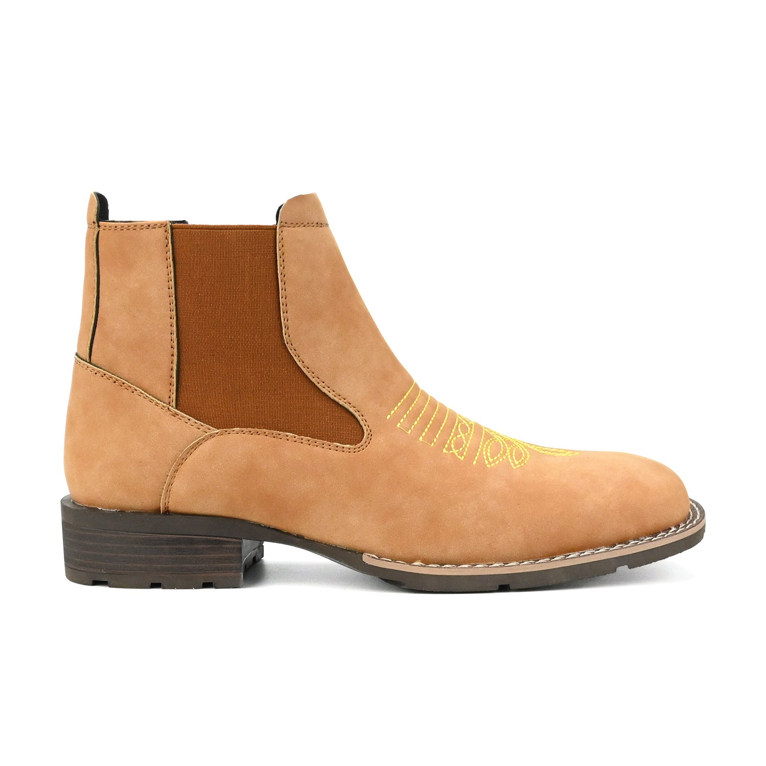 Wildking Herren Bestickte Slip-On Chelsea Boots B3045 – Stilvolle Stiefeletten mit Charakter