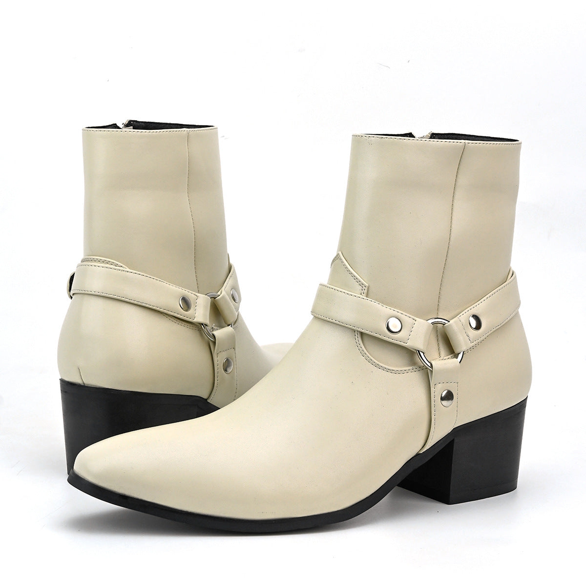 Wildking Herren Fashion Boots mit Absatz und Kette B7005