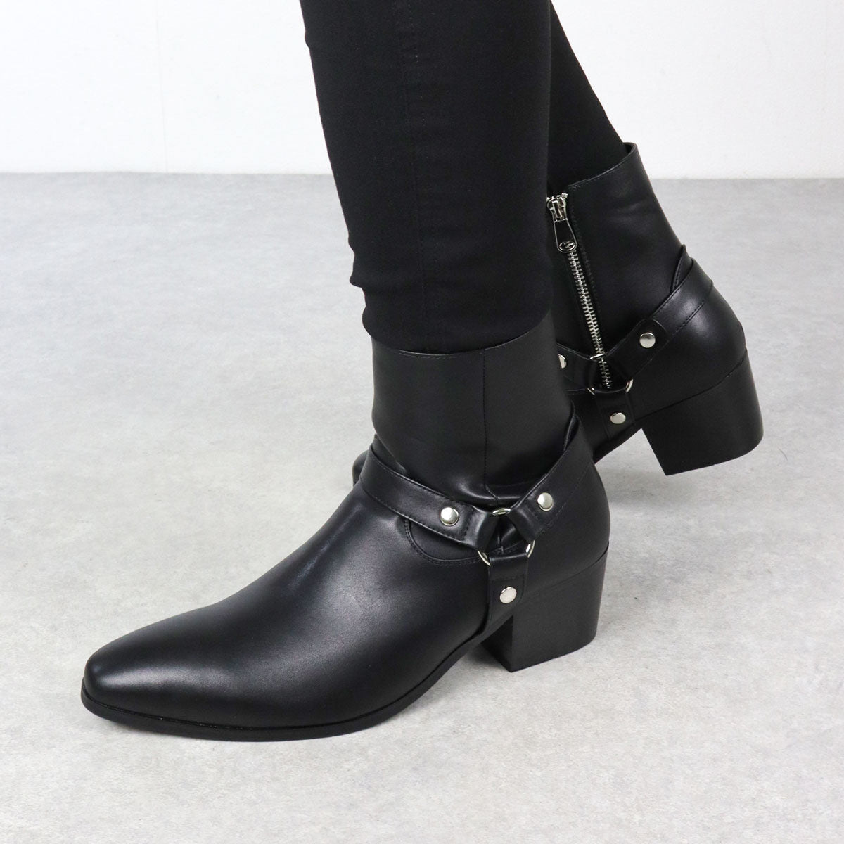 Wildking Herren Fashion Boots mit Absatz und Kette B7005