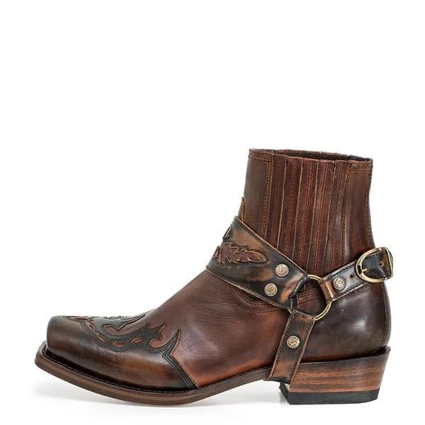 Wildking Herren Handgefertigte Western-Cowboystiefel aus Leder mit Stickerei – Modell 3018-2
